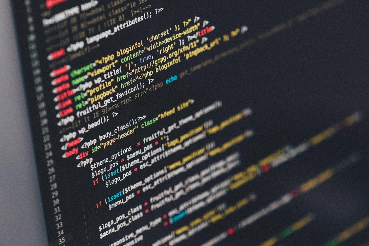 Programming code on screen