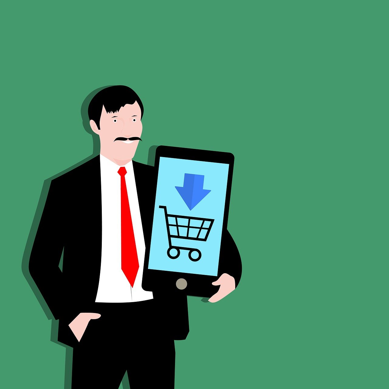 Online shopping on smartphone