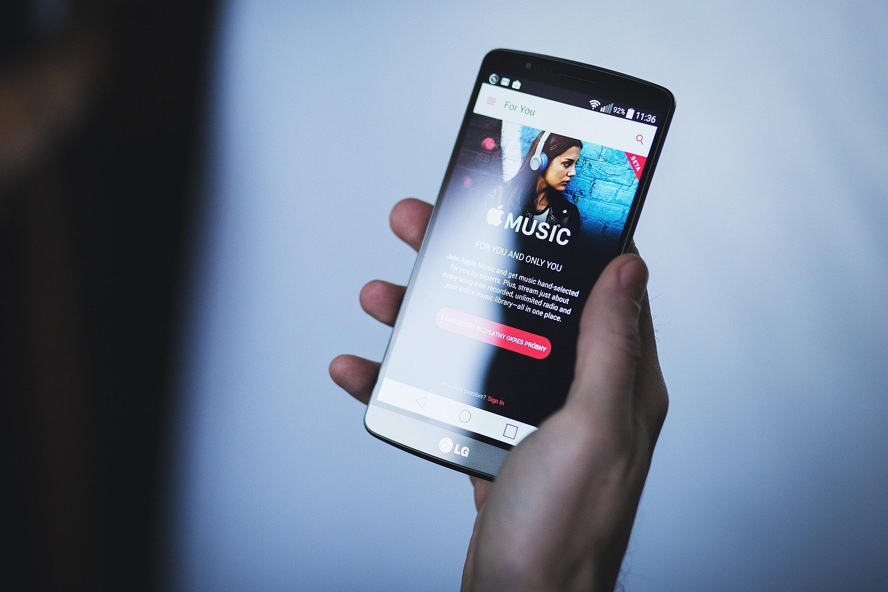 Smartphone with music app
